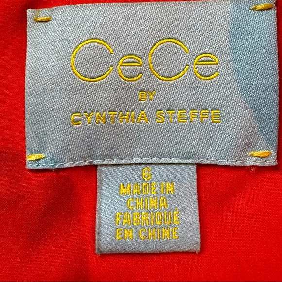 CeCe by Cynthia Steffe Multicolor Abstract Open back Halter Maxi Dress size 6 - Picture 7 of 8
